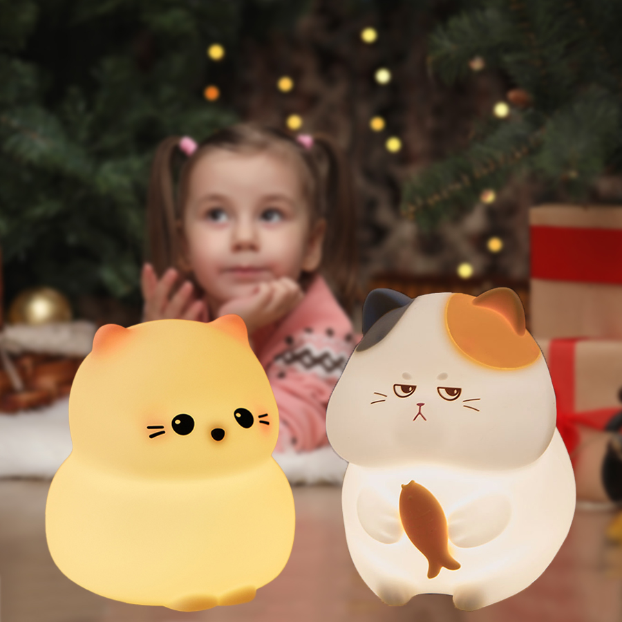 Baby Nursery Table Lamp - Bonita luz Led nocturna de gatito,