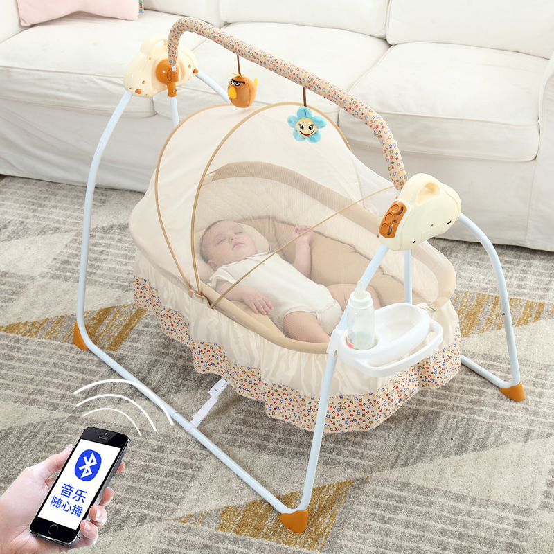 Baby Nursery Furniture - Cuna eléctrica inteligente para bebé, cama