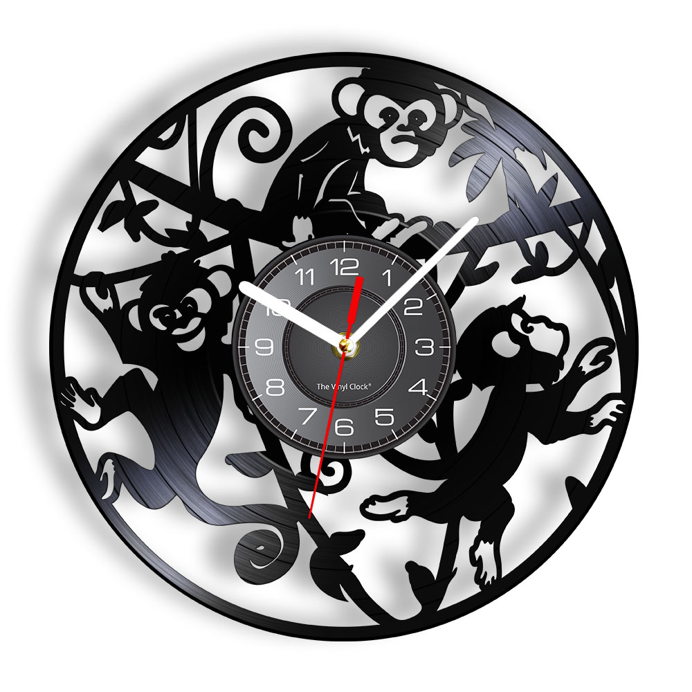 Baby Zoo Nursery - Reloj de Pared de Vinilo con