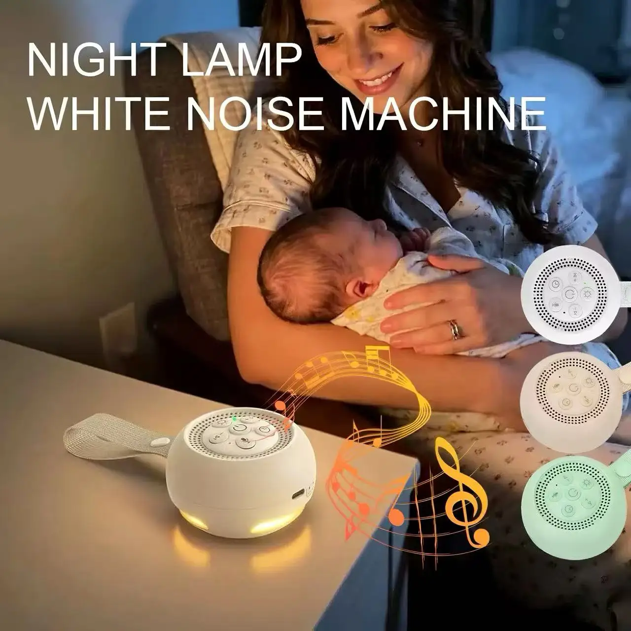 Baby Sound Machine White - Máquina de Ruido Blanco con Luz