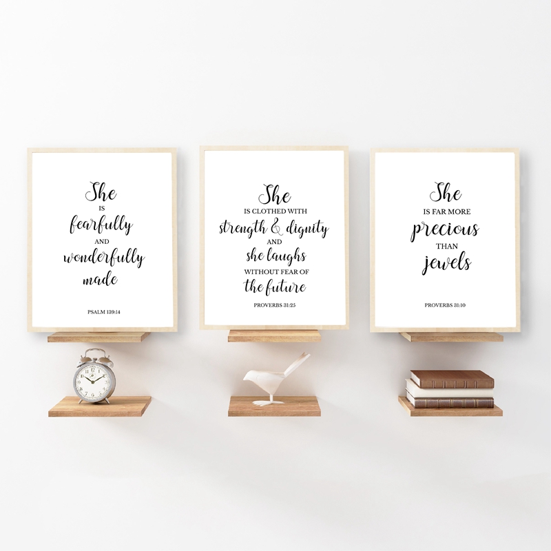 Baby Nursery Quotes - Arte de pared cristiano con cita