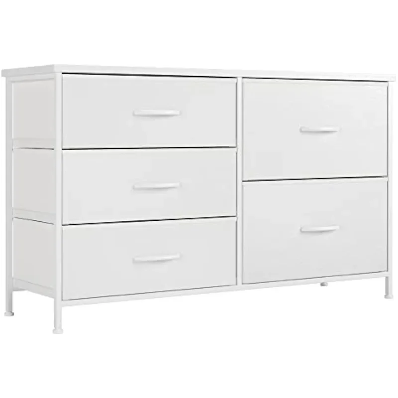 Baby Nursery Chest Of Drawers - Cómoda blanca para dormitorio con 5