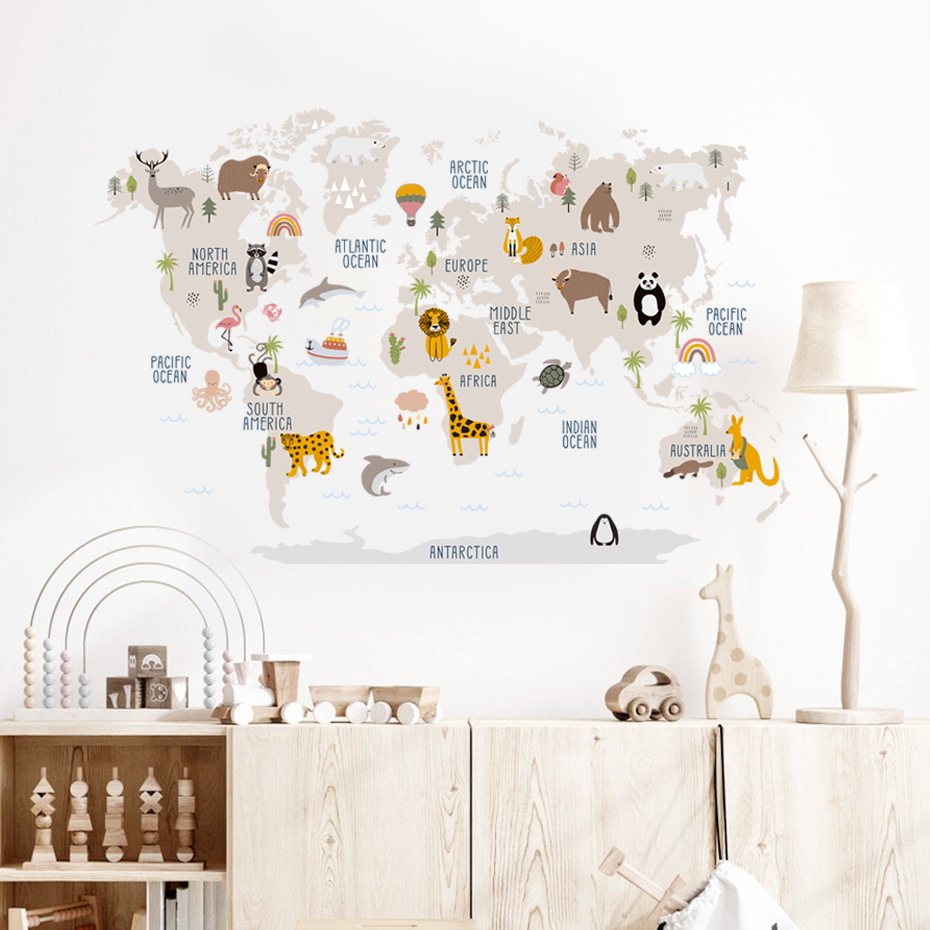 Baby Nursery Vinyl Wall Stickers - Pegatinas de pared de dibujos animados