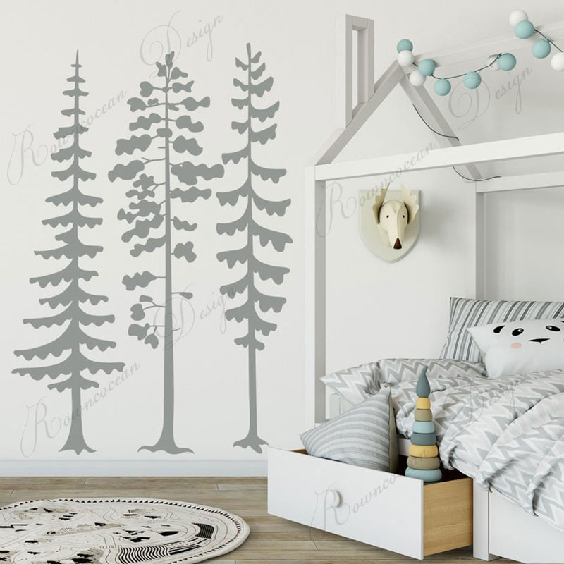 Baby Nursery Vinyl Wall Stickers - Vinilo Decorativo Minimalista de Pino para