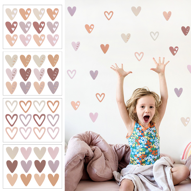 Baby Nursery Vinyl Wall Stickers - Pegatina de pared de corazones encantadores