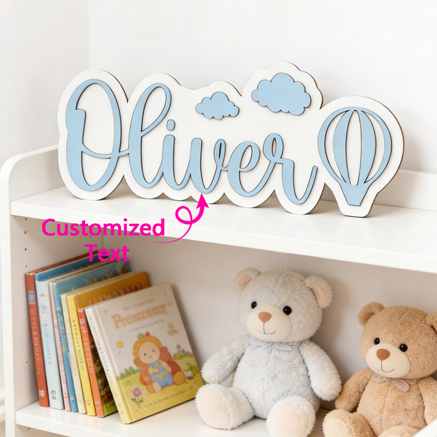 Baby Nursery Baby - Letrero Personalizado para Habitación con Globo