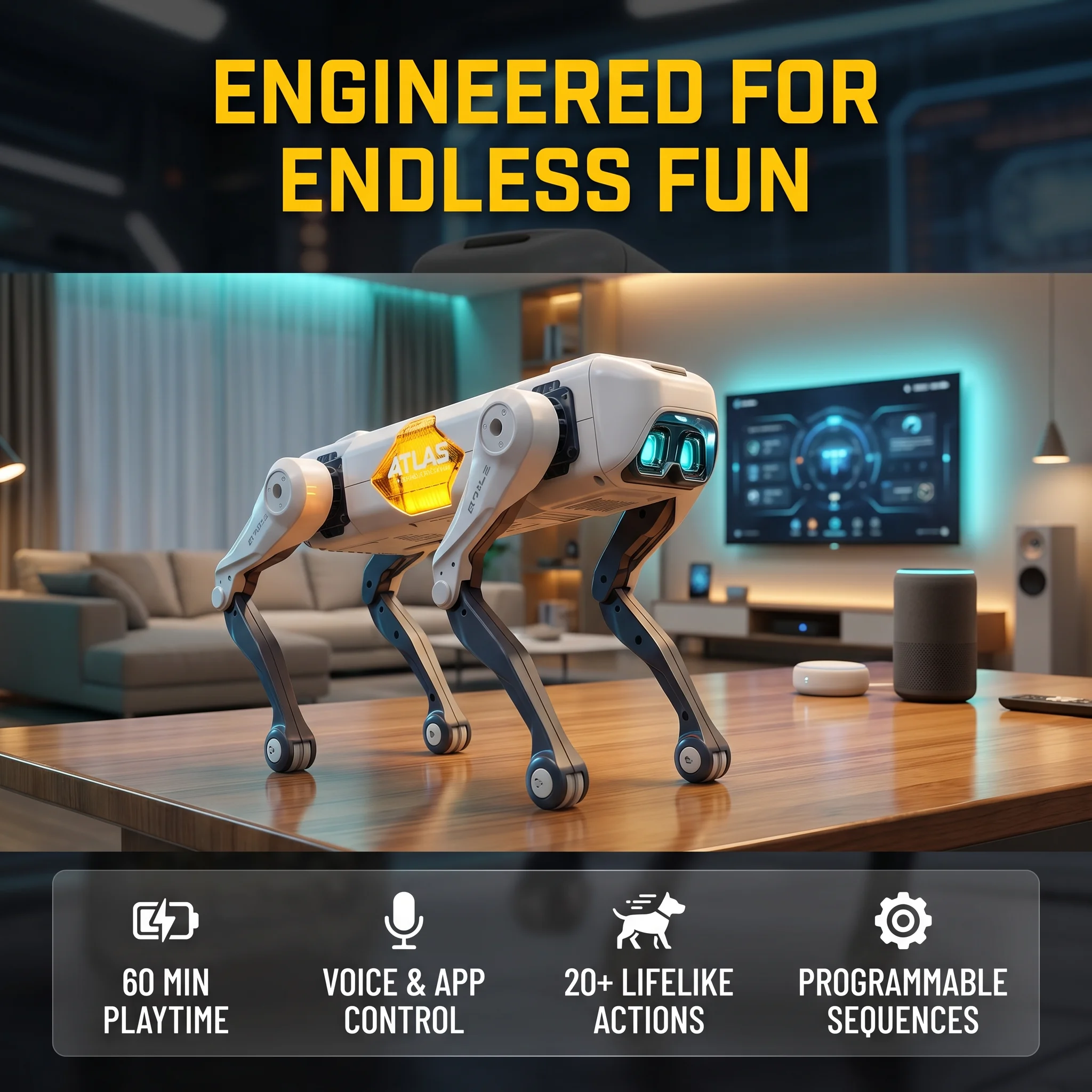 Baby Nursery Gifts - Perro Robot Inteligente con IA, Control