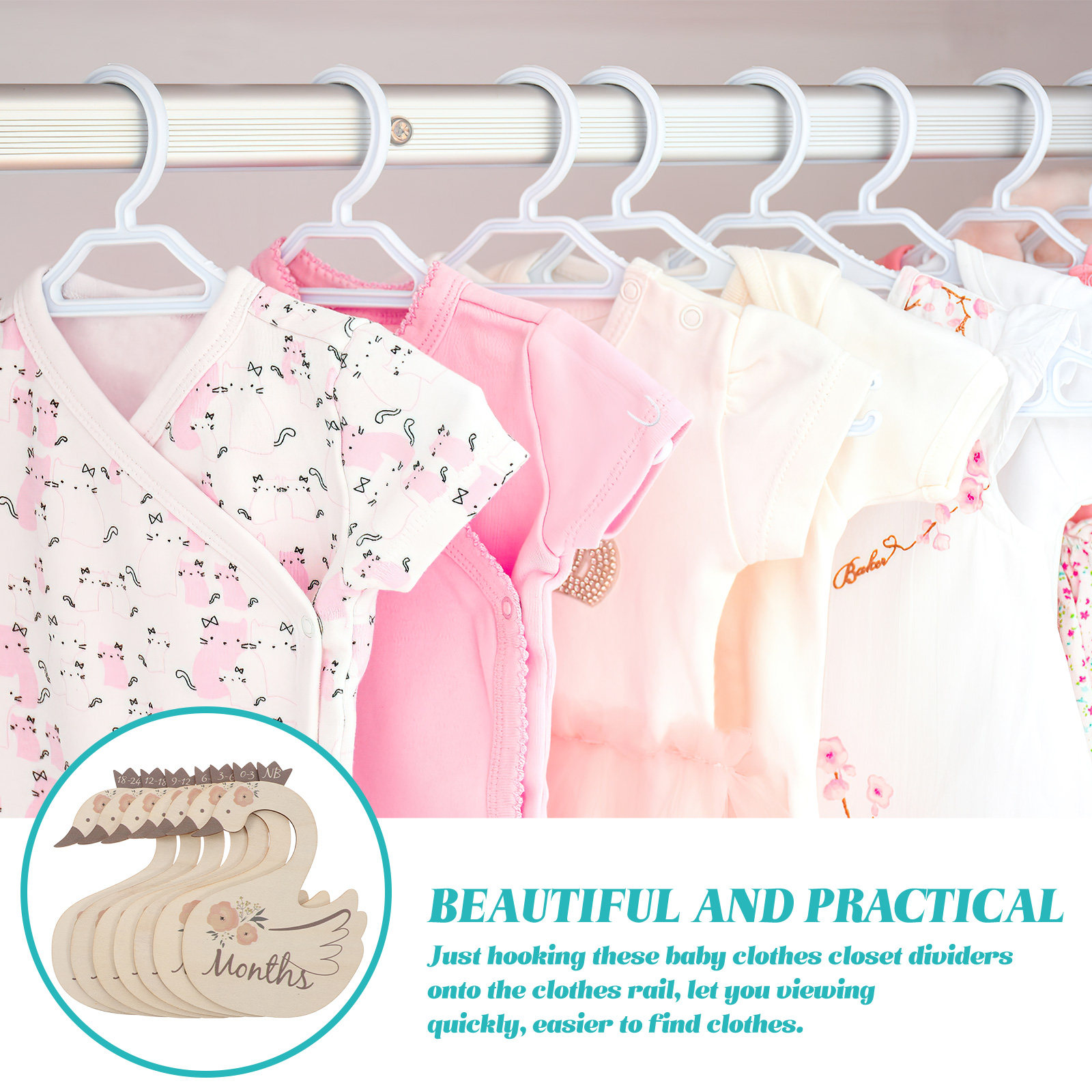 7 Separadores de Tallas de Rop - Closet Organizer Baby reseña y precio