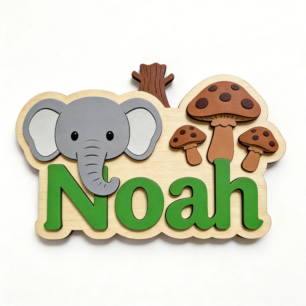 Placa de Identificación Person - Baby Nursery Forest Theme reseña y precio