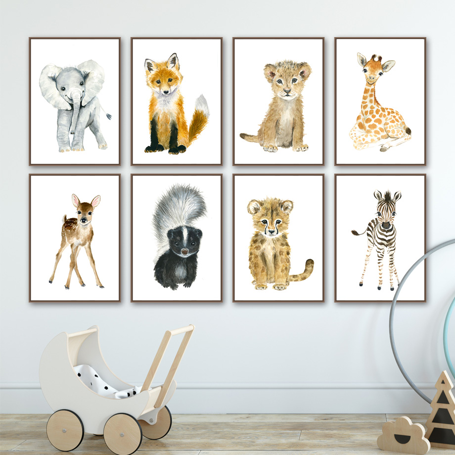 Elefante, zorro, cebra, jirafa - Baby Nursery Elephant reseña y precio