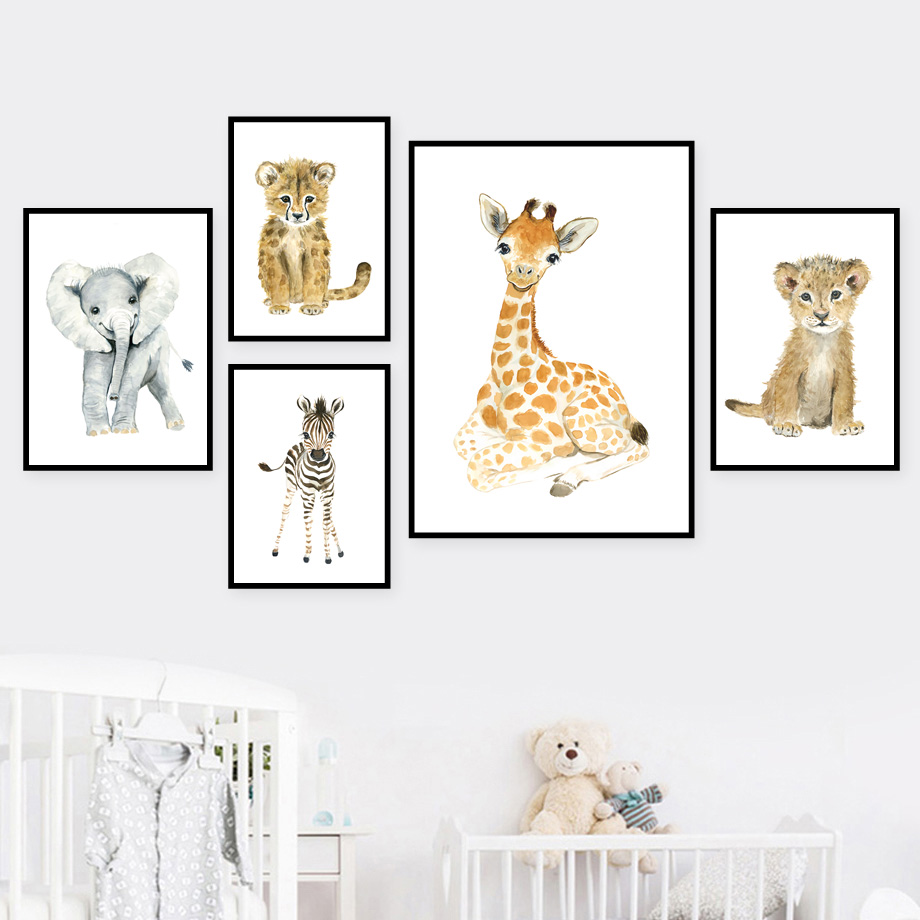 Elefante, zorro, cebra, jirafa - Baby Nursery Elephant reseña y precio