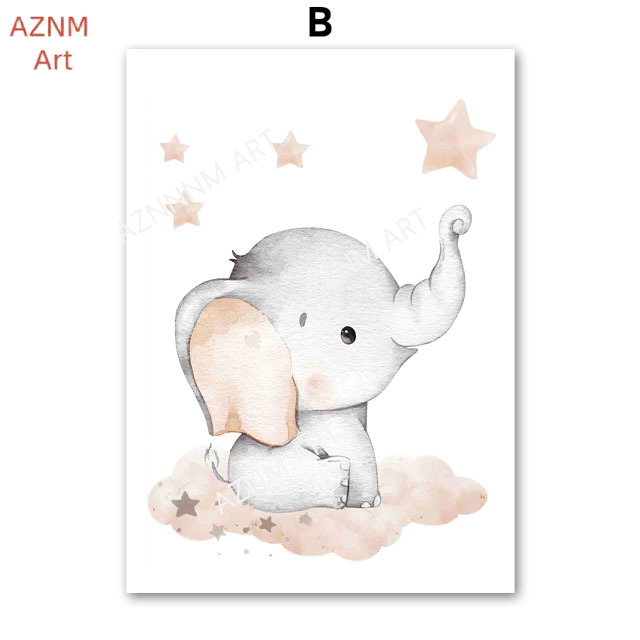 Pósteres de elefantes, globos, - Baby Nursery Elephant reseña y precio