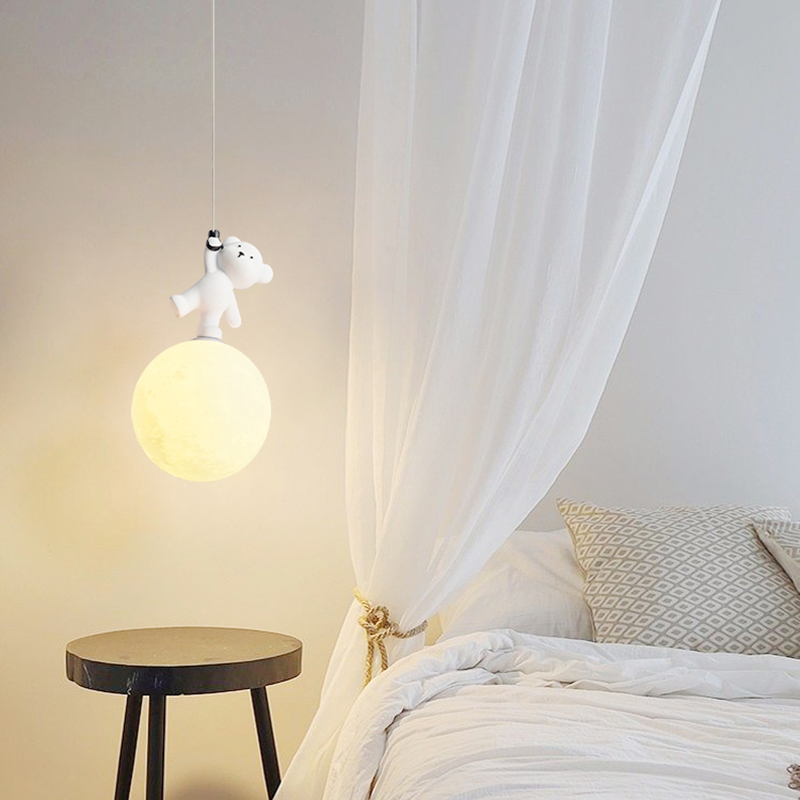 Lámpara de oso de dibujos anim - Baby Nursery Light Fixture reseña y precio