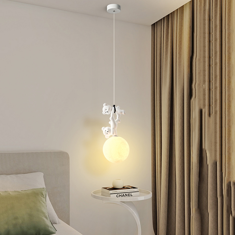 Lámpara de oso de dibujos anim - Baby Nursery Light Fixture reseña y precio