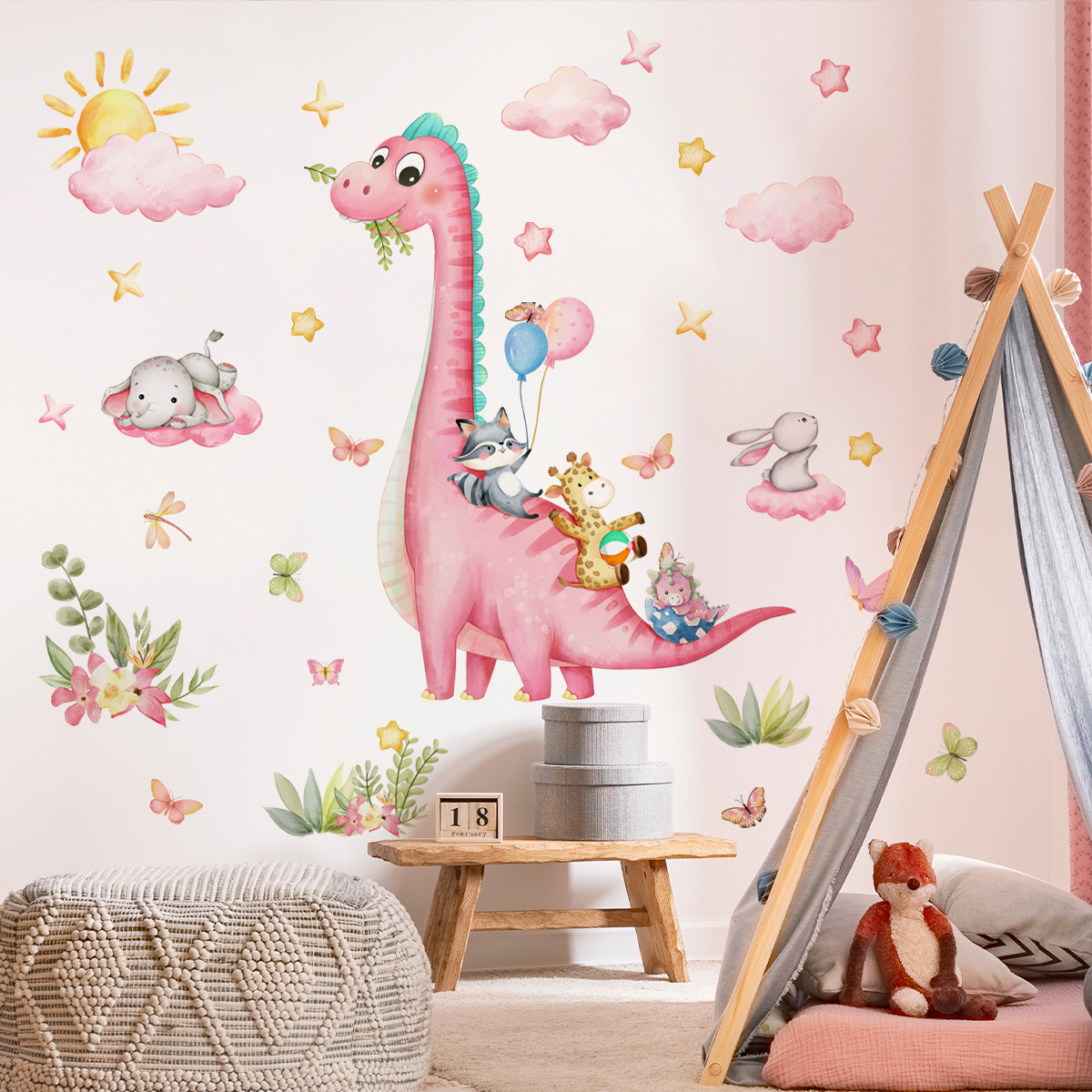 Pegatina de pared grande de di - Baby Nursery Vinyl Wall Stickers reseña y precio