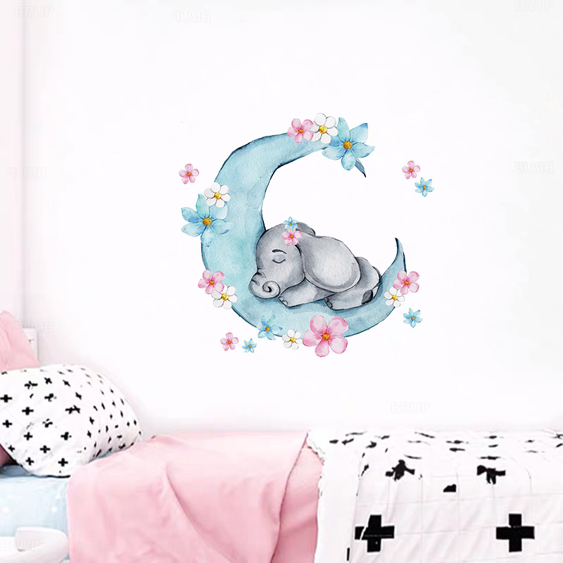 Pegatinas de pared de PVC para - Baby Nursery Elephant reseña y precio