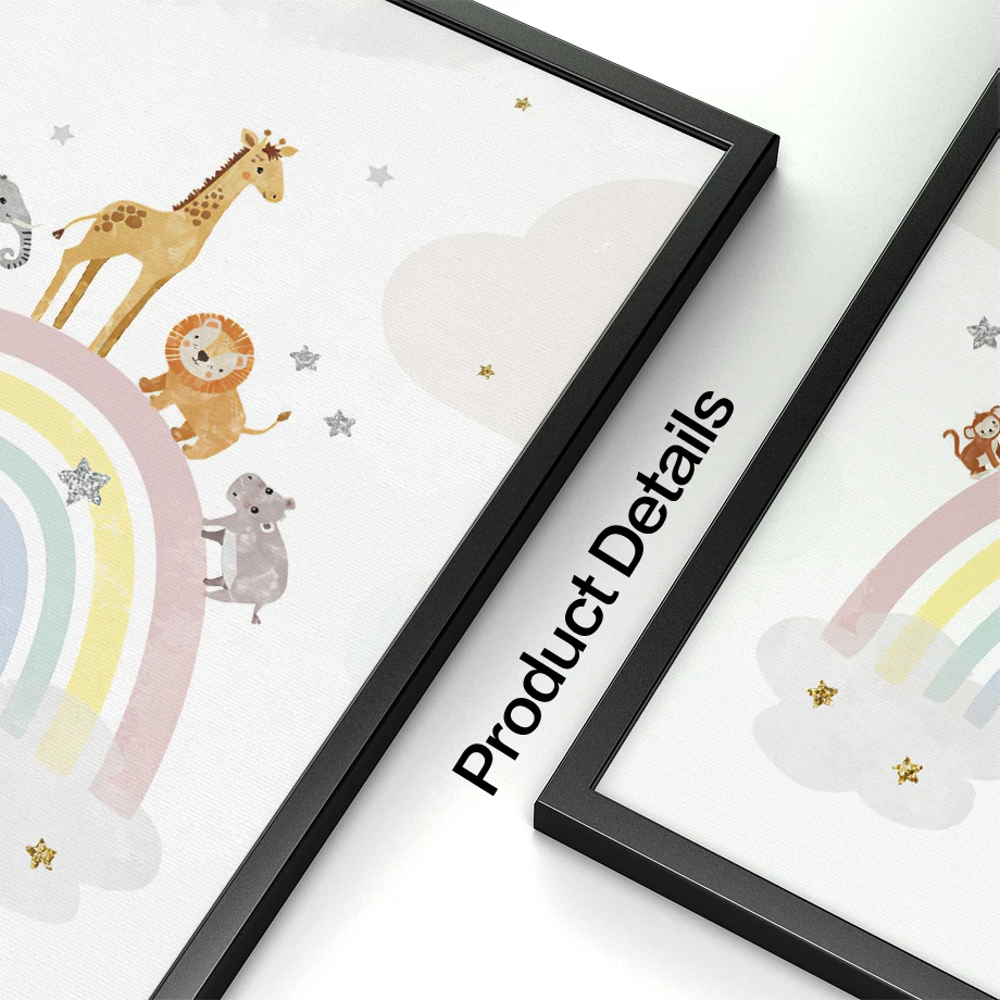Pósteres nórdicos de jirafa, e - Baby Nursery Elephant reseña y precio