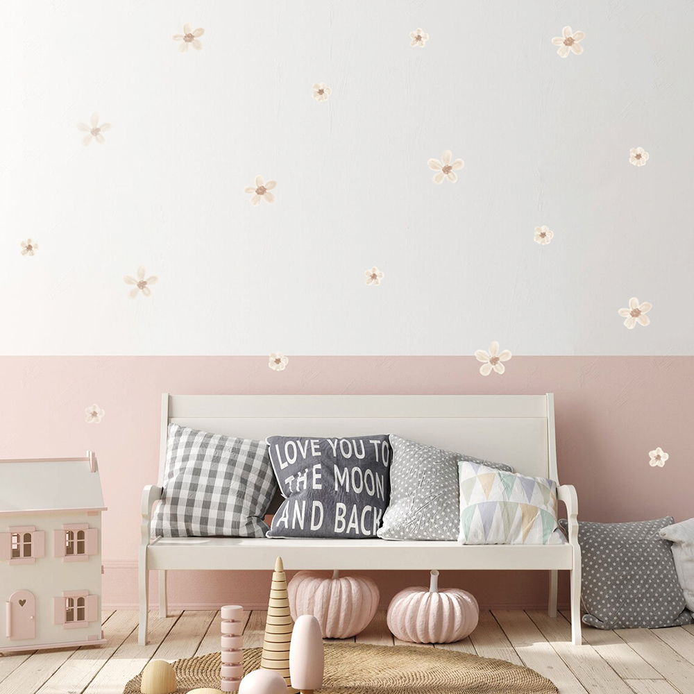 Pegatinas de pared de flores d - Baby Nursery Labels reseña y precio