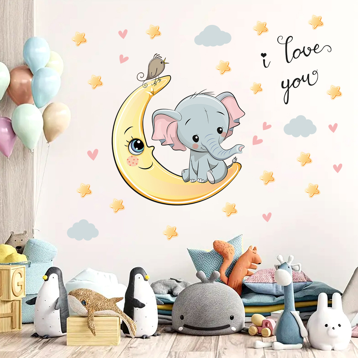 Pegatinas de pared de elefante - Baby Nursery Elephant reseña y precio