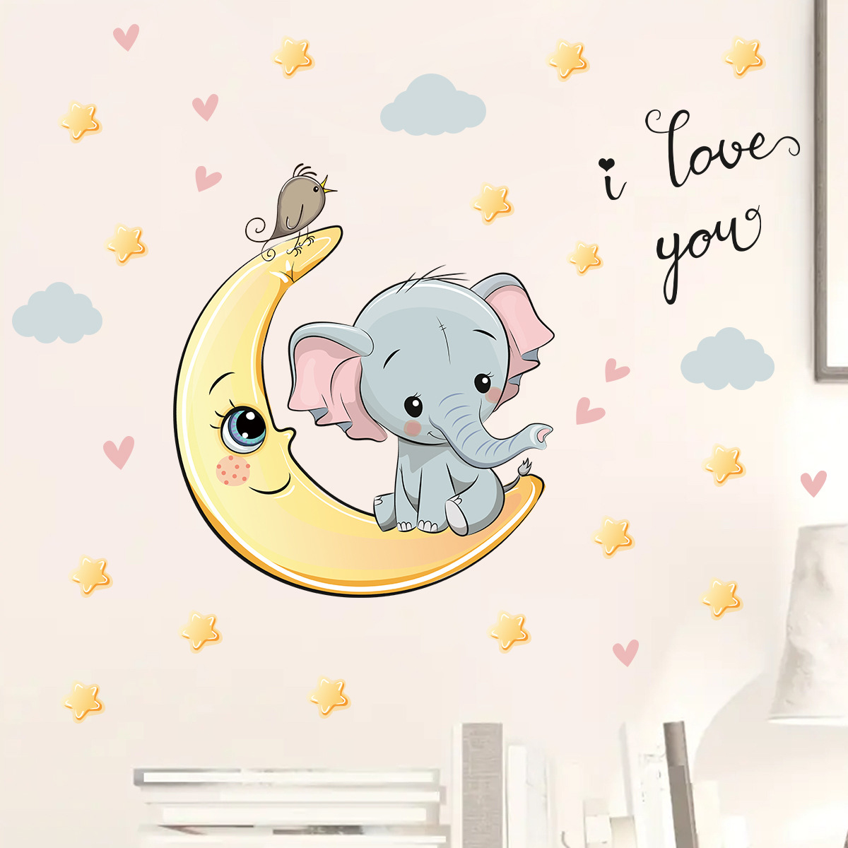 Pegatinas de pared de elefante - Baby Nursery Elephant reseña y precio