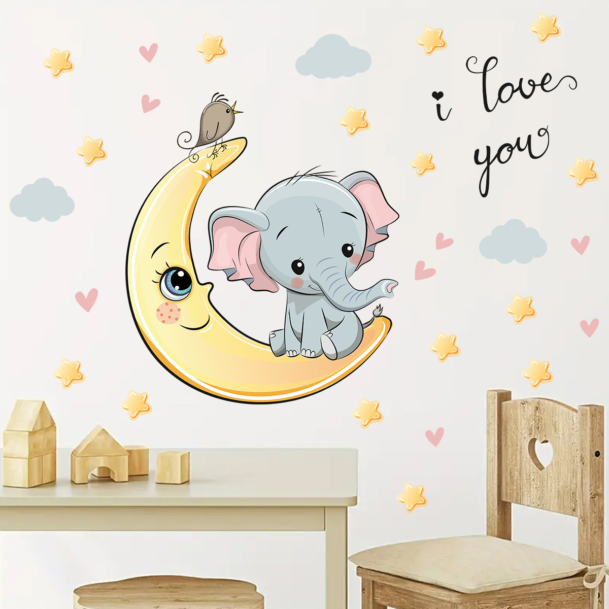 Pegatinas de pared de elefante - Baby Nursery Elephant reseña y precio