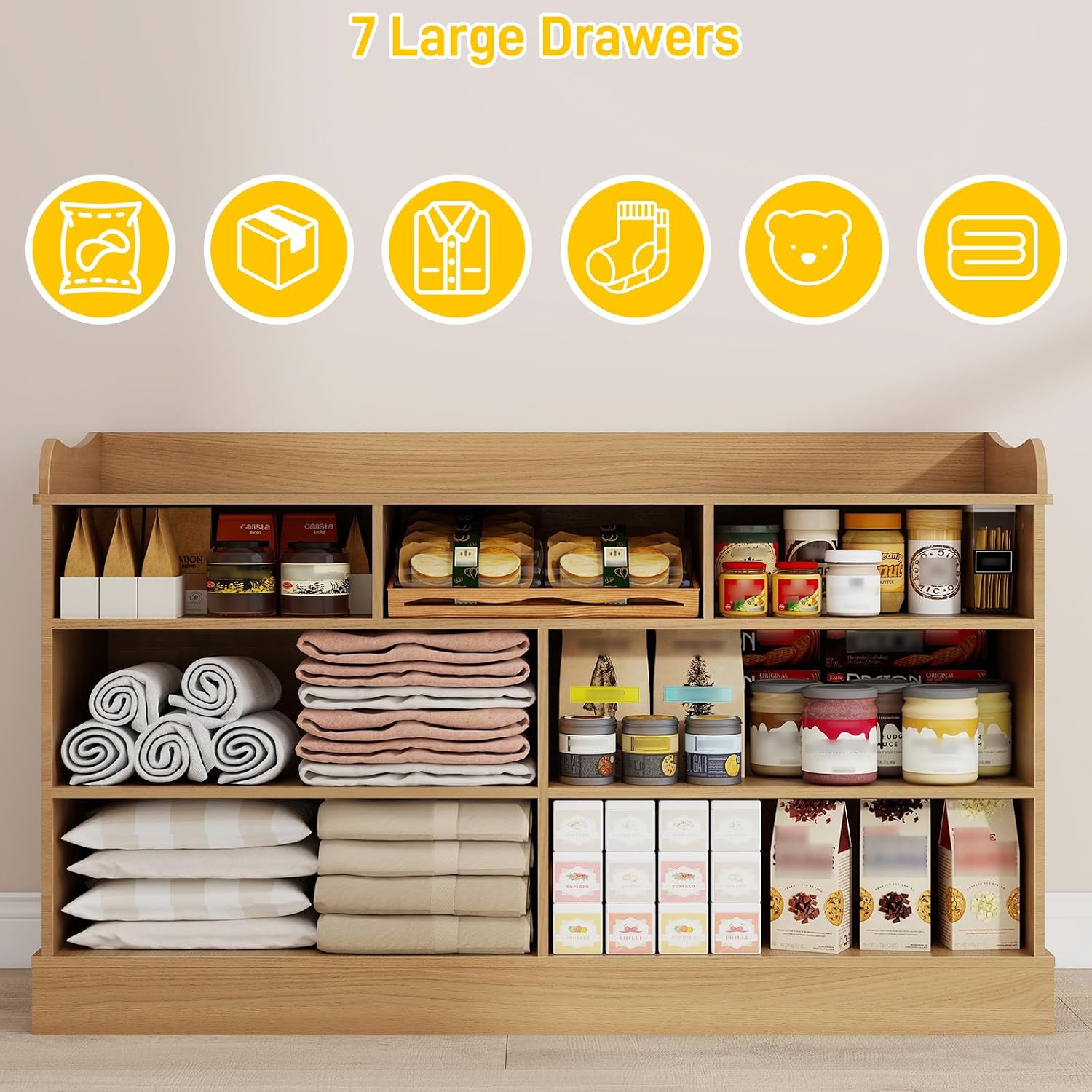 Cómoda Infantil con 7 Cajones  - Baby Nursery Chest Of Drawers reseña y precio