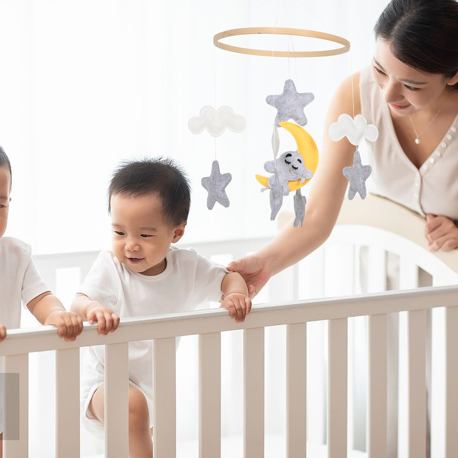 Móvil de Cuna de Fieltro con A - Baby Nursery Elephant reseña y precio