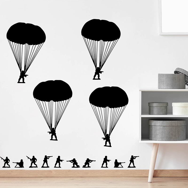 Pegatina de pared de paracaidi - Baby Nursery Vinyl Wall Stickers reseña y precio