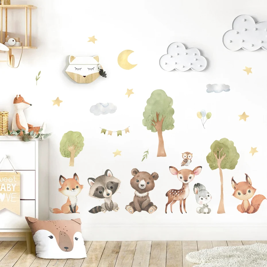 Pegatinas de Pared con Temátic - Baby Nursery Forest Theme reseña y precio