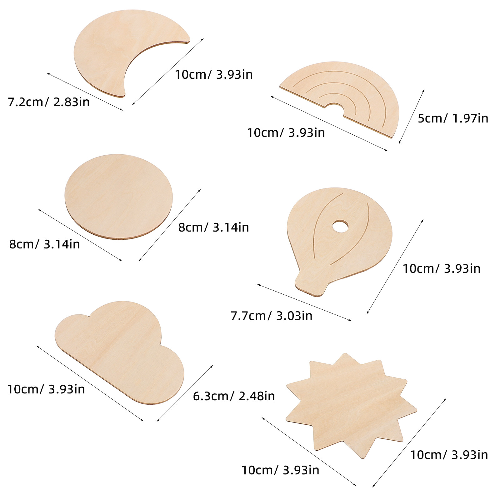 6 pegatinas de pared de madera - Baby Nursery Hot Air Balloon Theme reseña y precio