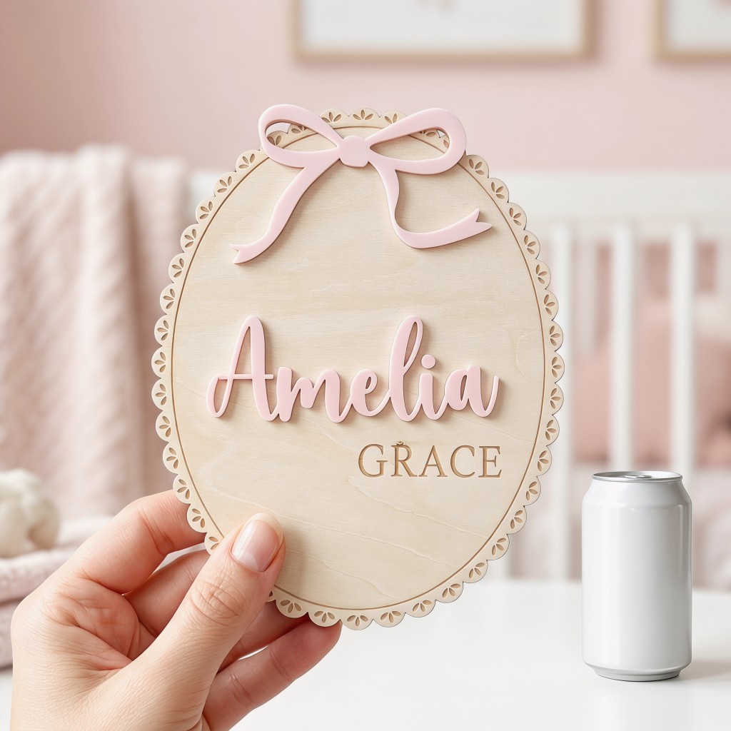 1 Pieza Placa de Madera Person - Baby Nursery Baby reseña y precio