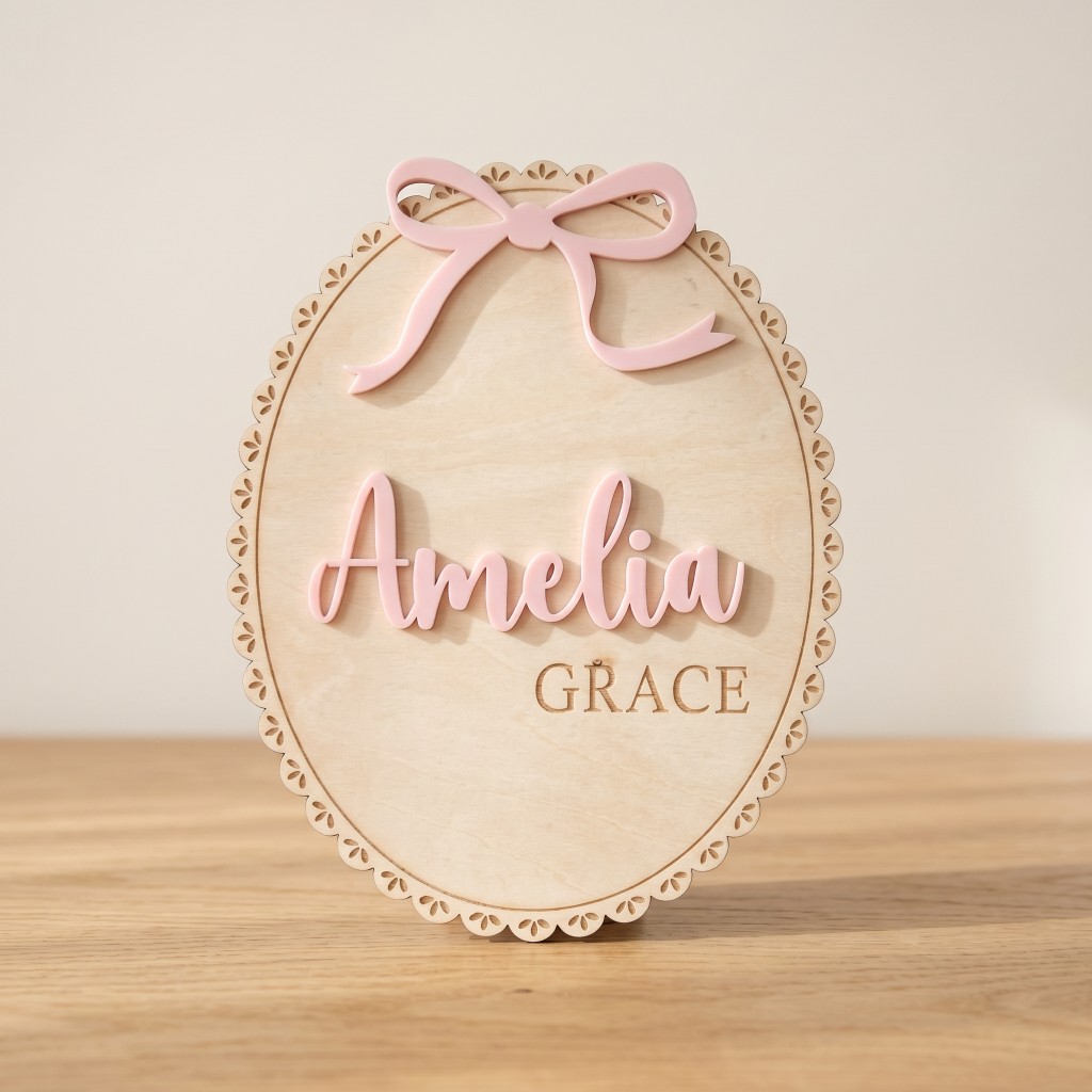 1 Pieza Placa de Madera Person - Baby Nursery Baby reseña y precio