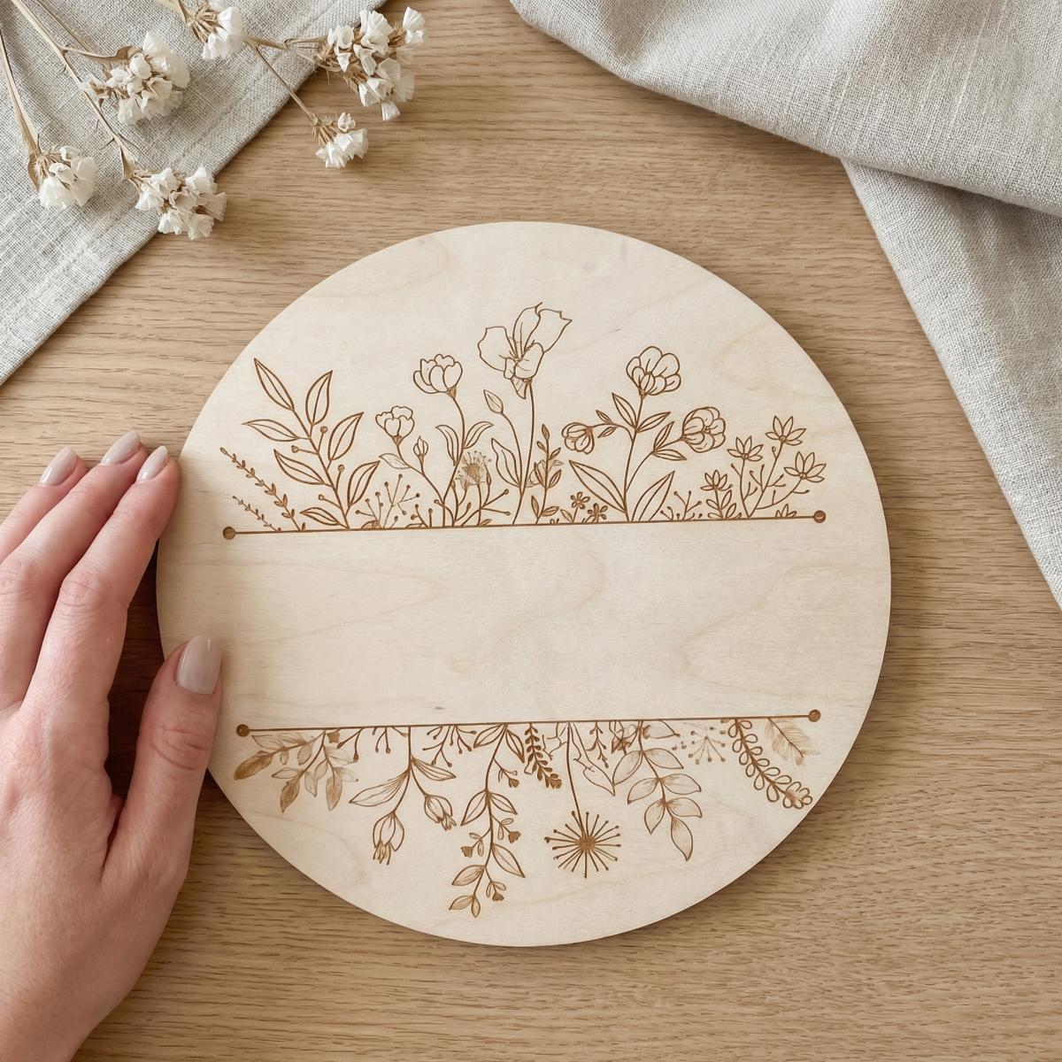 Placa Redonda de Madera con No - Baby Nursery Baby reseña y precio