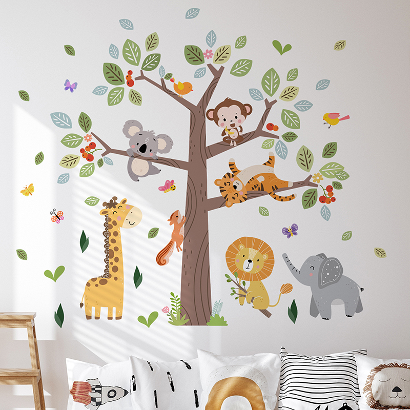 Pegatina de pared grande de an - Baby Zoo Nursery reseña y precio
