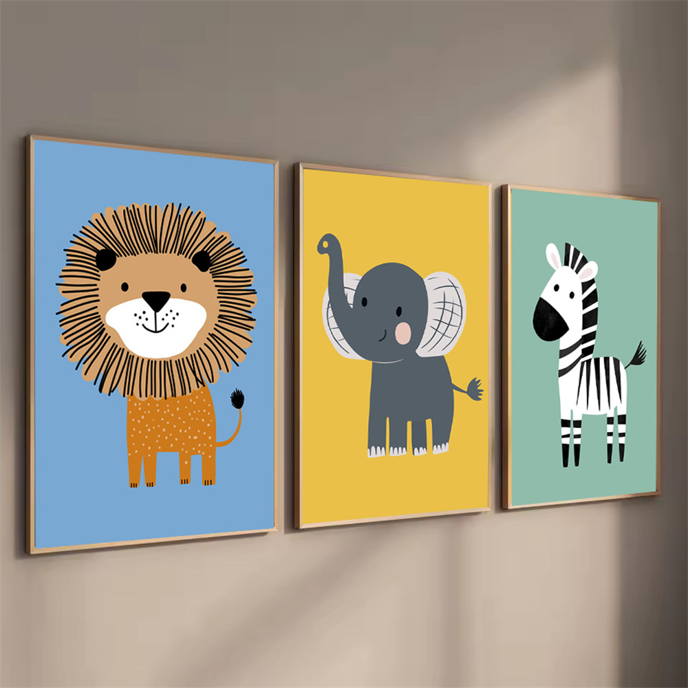 Cuadro sobre lienzo con dibujo - Baby Nursery Elephant reseña y precio