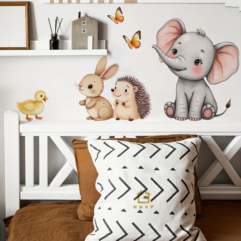 Adhesivo de pared de animales  - Baby Nursery Labels reseña y precio