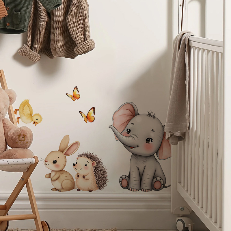 Adhesivo de pared de animales  - Baby Nursery Labels reseña y precio