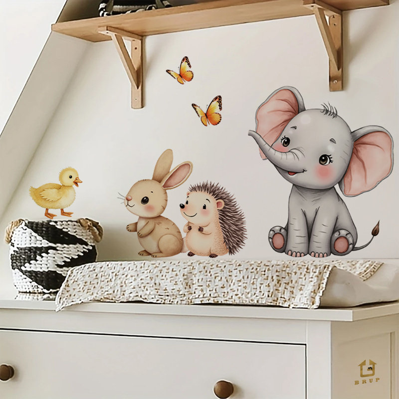 Adhesivo de pared de animales  - Baby Nursery Labels reseña y precio