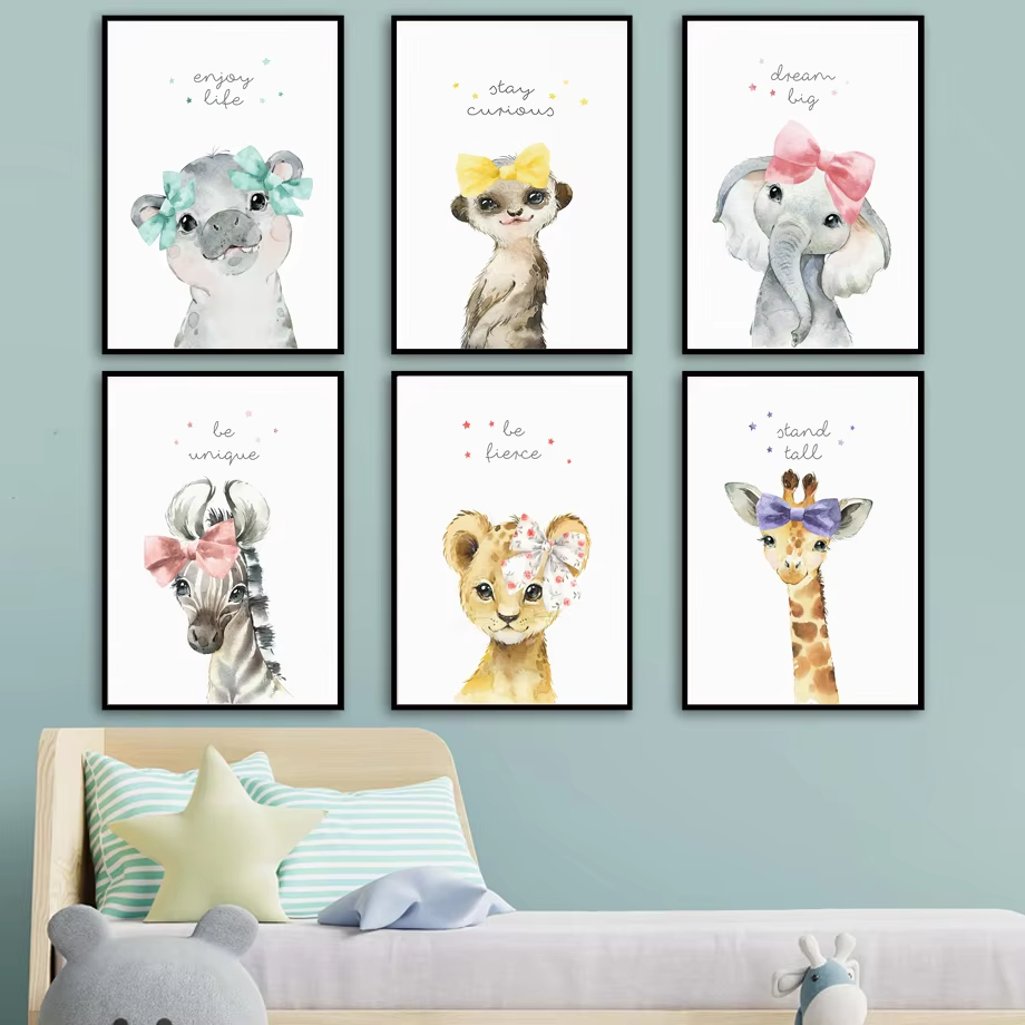 León, cebra, jirafa, elefante, - Baby Nursery Elephant reseña y precio