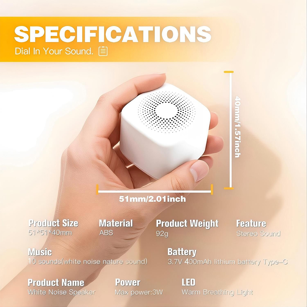 Máquina de Ruido Blanco con 10 - Baby Sound Machine White reseña y precio