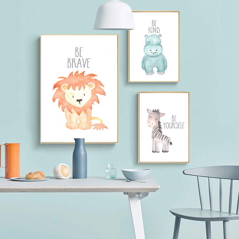 Póster en lienzo de bebé, Anim - Baby Nursery Elephant reseña y precio